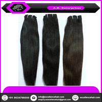 Extensions de cheveux vierges indiens Remy, tissage de cheveux humains naturels lisses, noir naturel, 100g