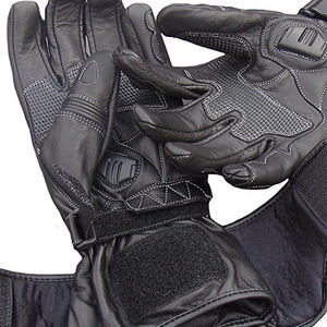 Gants de course pour moto, nouveau, noir, en cuir de vache, protection contre les blessures, avec Logo, - Product Image 5