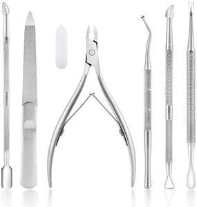 Juego de Herramientas Profesionales para el Cuidado de las Uñas, 6 Piezas, Cortaúñas, Empujador de Cutículas, Lima de Uñas para Dedos, Artículos Esenciales para el Cuidado de las Uñas, Acero Inoxidable - Product Image 1