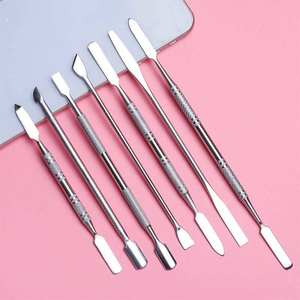 Coupe-ongles de salon de haute qualité, multicolores arc-en-ciel, pousse-cuticules double embout, poignée texturée, coupe régulier, éliminateur de callosités - Product Image 6