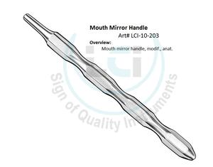 Espejo de boca dental de acero inoxidable manual con mango y soporte Nipkon, equipo dental de metal - Product Image 3