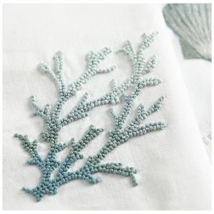 Servilletas de algodón con bordado personalizado para eventos, servilletas de alta calidad para mesa, Hotel y hogar, venta al por mayor, con diseños de mariscos - Product Image 3