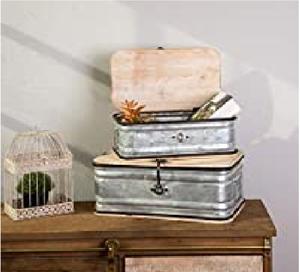 Juego versátil de 4 contenedores de almacenamiento de alimentos domésticos de metal Acabado rojo Organización de cocina perfecta para el hogar Solución elegante - Product Image 4