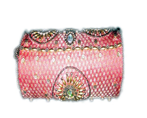 Lowellcraft Bridal <b>Wedding</b> Purses with Tassel Pendant Women's Evening <b>Clutch</b> Pillow Shape Silk Satin Party Handbag - Product Image 1