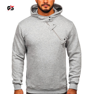 Sudadera con Capucha para Hombre, Corte Regular, Algodón French Terry, Informal, con Bolsillo con Cremallera, para Otoño e Invierno - Product Image 4