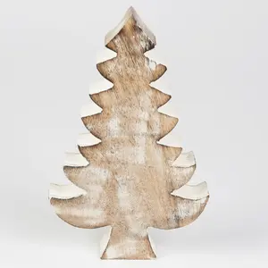 क्रिसमस ट्री आकार 2024 हस्तनिर्मित लकड़ी के पेड़ की मेज शोपीस हस्तनिर्मित क्रिसमस आभूषण बिक्री क्रिसमस की सजावट