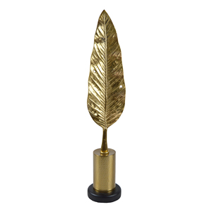 Modèle de feuille d'amour en Aluminium et métal, Design pour décoration d'intérieur, de maison et de bureau, salon, finition plaquée - Product Image 1