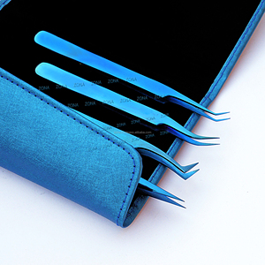 Juego de 6 Pinzas de Acero Inoxidable Duraderas de 10 mm para Extensión de Pestañas, Etiqueta Privada Personalizada, Fáciles de Agarrar - Product Image 1