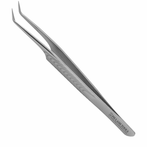 Pince à épiler de Volume, 10mm, 75 degrés, en acier inoxydable, avec poignée Anti-glisse, pour Extension de cils, Design privée, original - Product Image 3
