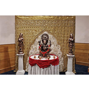 ของตกแต่งสำหรับพิธีแต่งงานของชาวฮินดู,รูปพระพิฆเนศงานแต่งประตูทางเข้างานแต่งงานทำจากโลหะ - Product Image 1