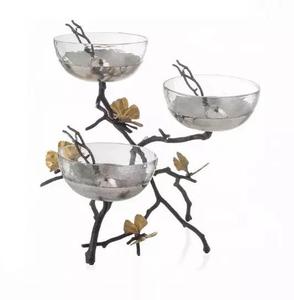 Juego de 3 cuencos de fruta seca de lujo de aluminio, decoración de mesa de Color cobre, cuencos de mesa de comedor de lujo antiguos modernos para el hogar - Product Image 5