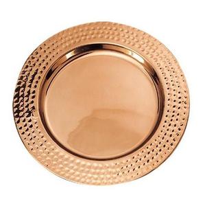 Meilleures assiettes de chargeur en métal au design martelé personnalisé décoration de mariage nouveau design plaque de chargeur ronde en métal fini antique - Product Image 1