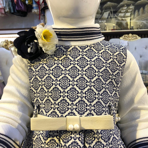 Invierno impreso elegante fiesta vestido nuevo diseño con bolsa elegante increíble colección de invierno de vestidos de fiesta - Product Image 3