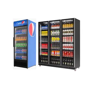Outros refrigerantes & congeladores bebidas exibição porta de vidro exibição upright geladeira congelador