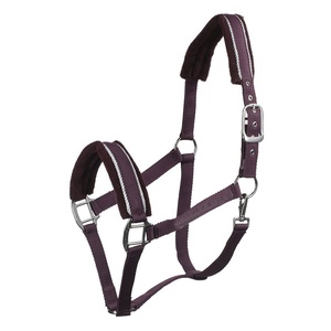 Halter de caballo personalizado hecho a mano PP Halter acolchado Nylon duro accesorios ecuestres cuello de cabeza de caballo Noseband Halter - Product Image 1