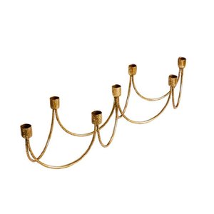 Candélabre en laiton à 7 bras pour la décoration de Noël à la maison, porte-bougie en métal durable - Product Image 2