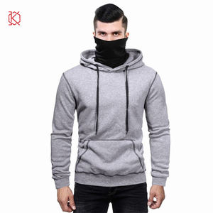 Suéter de gran tamaño de manga larga con logotipo personalizado para hombre, ropa de calle de talla grande de invierno sólida, Sudadera con capucha, impermeable a prueba de viento - Product Image 3