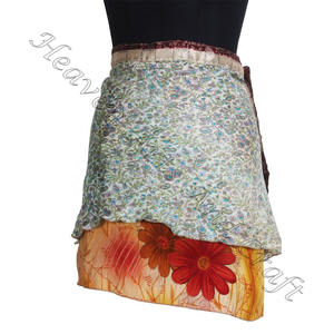 Mini jupe réversible à Double couche, Sarong, Sari, portefeuille magique, de styliste, nouvelle collection - Product Image 4