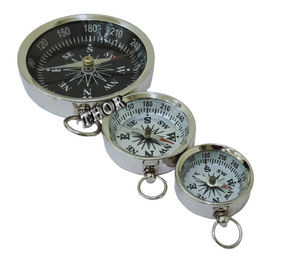 La Bàn Thủ Công Hàng Hải Bằng Đồng Thau Đẹp Bộ 3 Món Quà Được Đánh Bóng Bằng Crom - Product Image 3