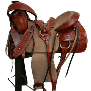 Y & Z Premium cuero genuino duradero Western Roping Ranch Horse Saddle Tack Set con herrajes de acero inoxidable LTR_WAD_WS_101 - Product Image 1