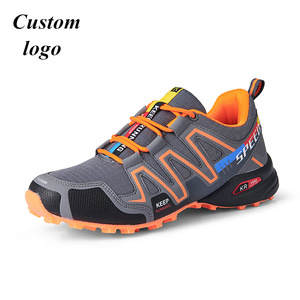 Wholesale Factory Price Hot Sale Leather Anti Slip Outdoor Mountain Desert Salamon Climbing Shoes Big Size Hiking Boots Men