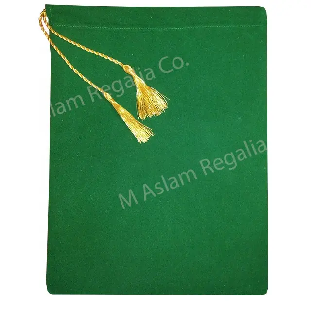Freemasonry Bố Thí túi/masonic Bộ sưu tập túi màu xanh lá cây nhung