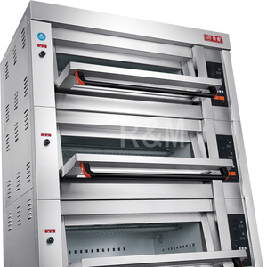 Forno a Gas per <span class=keywords><strong>Pizza</strong></span> a Doppio Piano con 2 Vassoi e 2 Livelli, per Pizze, Pane e Torte, Uso Domestico e Commerciale, Macchina per Panificazione - Product Image 3