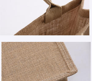 Bolsa de yute con logotipo personalizado, Color vino - Product Image 3