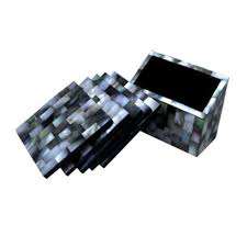<b>Black</b> Mother of Pearl Bone Inlay Table <b>Coasters</b> - Product Image 2