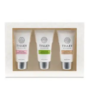 TILLEY - Hand & Nail Cream Trio Gift Set 3 x 45mL - Floral/Gourmet - Classic White Collection - Bath & Body