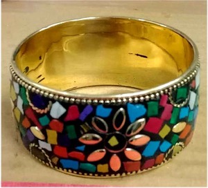 Bracelets en laiton dernières conceptions/bracelets indiens/bracelets en verre/bijoux mosaïque bracelet bohème bijoux style hippie - Product Image 3