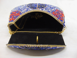 Pochette en métal mosaïque bleue et multigraviers de Lowellcraft.com, modèle BRC06507, forme à rabat - Product Image 5