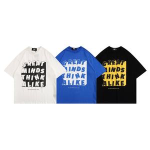 Camiseta con estampado de farol para hombre y mujer, ropa de calle de diseño personalizado, camisetas de hip hop con estampado de pantalla, camisetas de talla grande unisex, venta al por mayor - Product Image 1