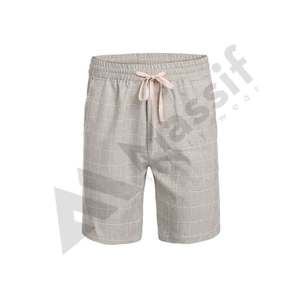 กางเกงขาสั้นออกกำลังกายของผู้ชายกางเกงขาสั้นผ้าฝ้าย100% สีทึบพิมพ์โลโก้ของตัวเองกางเกงจ็อกเกอร์แบบมีแถบปิดเอวยางยืด - Product Image 5