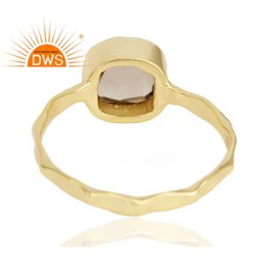 แหวนพลอยบุษราคัมแบบมีควันรูปเบาะ,แหวนเพชรชุบทองดีไซน์เนอร์แหวนตอกเพชรพลอยค้าส่ง - Product Image 3