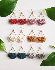 Pendientes de macramé para el día de la noche - Product Image 1