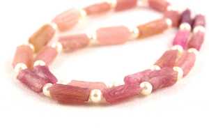 Gema de turmalina Rosa Natural, calidad auténtica, cuentas rugosas para fabricación de joyas, 23 piezas - Product Image 3