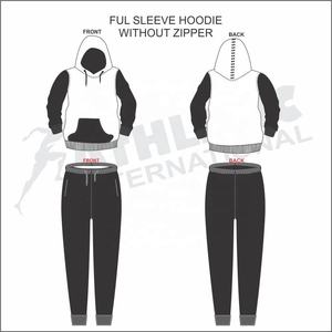 Conjunto Deportivo Personalizado de 2 Piezas, Sudadera con Capucha y Pantalones Deportivos para Hombre y Mujer, Spandex/Algodón, Transpirable, Ecológico, para Invierno - Product Image 2