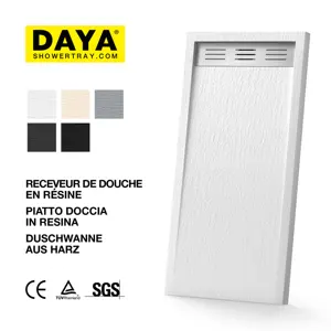 Base de douche en résine naturelle moderne, Base en pierre artificielle pour cabine de douche, nouveau