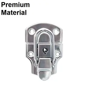 สี่เหลี่ยม HC256ชุบสังกะสีสังกะสีสลักล็อคสำหรับอุปกรณ์ที่หลากหลายกรณีฮาร์ดแวร์ล็อคการติดตั้งสกรูปาดล็อคขายส่ง - Product Image 1