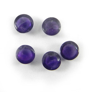 Améthyste africaine 5mm Cabochon rond 0.56 Cts Pierre précieuse naturelle libre pour la fabrication de bijoux - Product Image 5