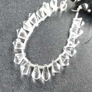 Cristal Quartz 10-12MM Fantaisie Forme Blanc Perles Lâches 8 Pouces Drop Facet Strand AAA Haute Qualité pour la Fabrication de Bijoux Naturel - Product Image 4
