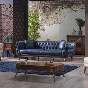 Ensemble de canapé Chesterfield moderne Haluk pour salon salle à manger hôtel-tissu et bois pour meubles de maison apparence élégante - Product Image 1