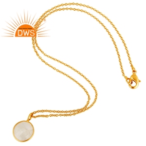 925 argent Sterling naturel arc-en-ciel lune pierre gemme pendentif collier pour femmes bijoux pour femmes cadeau pour elle - Product Image 2