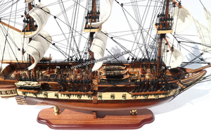 USS CONSTITUTION <b>Wooden</b> Painted Model Tall Ship Handicraft From Vietnam - Product Image 2