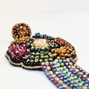 Anillo flor pendientes hechos a mano de FORFOR las mujeres - Product Image 3