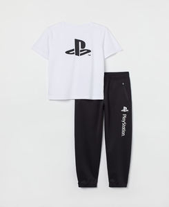 T-shirt et pantalon Slim en coton, pour garçons, avec impression personnalisée, à la mode, nouvelle collection 100% - Product Image 1