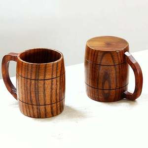 En bois À La Main Tasse Potable de Jus De Bière Lait Tee Café Tasse Liquide - Product Image 3