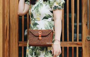 Bolso de mano de paja para la playa, bolsa de mano de paja para la playa, venta al por mayor, hecho en Vietnam - Product Image 3