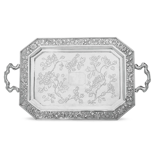 Décoration de table pour fête de mariage Traiteur Poignée en métal nickelé Plateau de service Restaurant Hôtels Aliments de table Fruits - Product Image 1